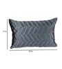 Grey Velvet Striped 18x12 inches Cushion Covers (Pack of 2)