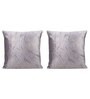 Grey Velvet Traditional 16x16 inches Cushion Covers (Pack of 2)