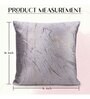 Grey Velvet Traditional 16x16 inches Cushion Covers (Pack of 2)