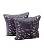 Grey Velvet Traditional 16x16 inches Cushion Covers (Pack of 2)