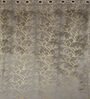 Grey Velvet Tree Branch  7 Foot Ring Top Door Curtain