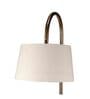 CPL Grey Cloth Shade Shelf Floor Lamp With Iron & Glass Base