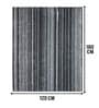 Grey Vibe Microfiber Backing  4X6 Ft Floor Carpet