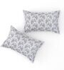 Grey Vine Print 180 TC Cotton King Bedhseet 2 pillow covers