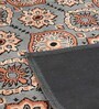 Grey Vintage Polyester 5 x 7 Feet Machine Made Carpet