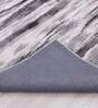 Grey Abstract Wool And Viscose 5 ft x 7 ft Hand Tufted Carpet