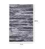 Grey Viscose and Wool Abstract 6 ft x 9 ft Hand Tufted Carpet