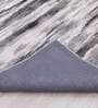 Grey Viscose and Wool Abstract 6 ft x 9 ft Hand Tufted Carpet
