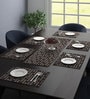 Dennis (18x13) Grey Polyester (Set of 7) Table Linen Set