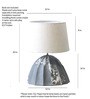 Grey White Distress Finish Papermache Table Lamp