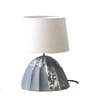 Grey White Distress Finish Papermache Table Lamp