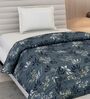 Grey White Polyester Solid 105 GSM Single Bed Comforter