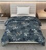 Grey White Polyester Solid 105 GSM Single Bed Comforter