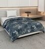 Grey White Polyester Solid 105 GSM Single Bed Comforter