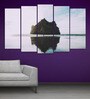 Grey Wood Multiple Frames Beautiful Nature Landscape Art Panels