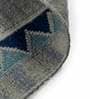 Grey Wool & Cotton Hand Woven 4 X 4 Feet Dhurrie