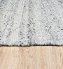 Grey Wool 5 X 8 Feet Hand Woven Carpet