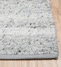 Grey Wool 5 X 8 Feet Hand Woven Carpet