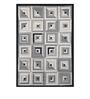 Grey Wool Geometric 72 x 48 Inches Hand Woven Dhurrie
