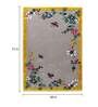 Buy Grey Floral Wool and Art Silk 4 ft x 6 ft Hand Tufted Carpet