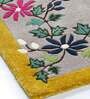 Buy Grey Floral Wool and Art Silk 4 ft x 6 ft Hand Tufted Carpet