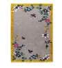 Buy Grey Wool And Art Silk Floral 5 x 7 Feet Hand Tufted Carpet