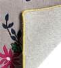 Buy Grey Wool And Art Silk Floral 5 x 7 Feet Hand Tufted Carpet