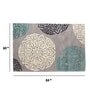 Buy Grey Wool And Art Silk  Floral 5 x 7 Feet Hand Tufted Carpet