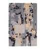 Buy Grey Wool and Viscose Abstract 5 x 7 Feet Hand Tufted Carpet