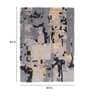 Buy Grey Wool and Viscose Abstract 5 x 7 Feet Hand Tufted Carpet