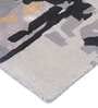 Buy Grey Wool and Viscose Abstract 4 x 6 Feet Hand Tufted Carpet