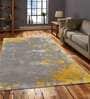 Buy Grey Wool and Viscose Abstract 4 x 6 Feet Hand Tufted Carpet