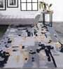 Buy Grey Wool and Viscose Abstract 4 x 6 Feet Hand Tufted Carpet