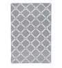 Buy Grey Abstract Wool And Viscose 4 ft x 6 ft Hand Tufted Carpet