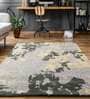 Buy Grey Wool and Viscose Abstract 5 x 7 Feet Hand Tufted Carpet