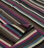 Grey Wool Cotton Striped 4x6 Feet Hand Woven Carpet