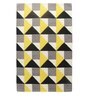 Buy Grey Geometric Wool 4 ft x 6 ft Hand Tufted Carpet
