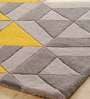 Buy Grey Geometric Wool 4 ft x 6 ft Hand Tufted Carpet