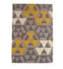 Buy Grey Geometric Wool 4 ft x 6 ft Hand Tufted Carpet