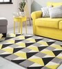 Buy Grey Geometric Wool 4 ft x 6 ft Hand Tufted Carpet
