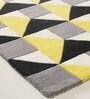Buy Grey Geometric Wool 4 ft x 6 ft Hand Tufted Carpet