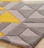 Buy Grey Wool Geometric 5 x 7 Feet Hand Tufted Carpet