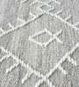 Grey Abstract Wool 5 ft x 7 ft Hand Woven Carpet