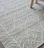 Grey Abstract Wool 5 ft x 7 ft Hand Woven Carpet