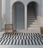Grey Wool Geometric 60 x 84 Inches Flat Weaves Dhurries