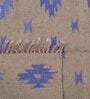 Grey Wool & Jute Abstract 72 x 48 Inches Hand Woven Dhurries