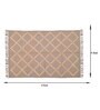 Grey Wool & Jute Geometric 72 x 48 Inches Hand Woven Dhurries