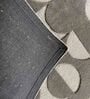 Grey Geometric Wool 4 ft x 6 ft Machine Made Carpet