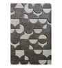 Grey Geometric Wool 4 ft x 6 ft Machine Made Carpet