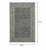 Grey Geometric Wool 5 ft x 8 ft Hand Tufted Carpet